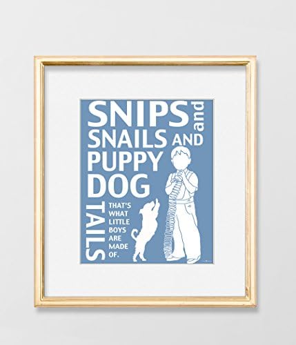 Snips and Snails and Puppy Dog Tails Nursery Print