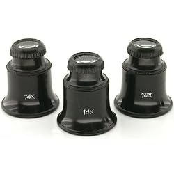 3 Eye Loupe 14X Double Plastic Watchmaker Jeweler Tools