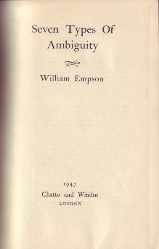 Seven Types of Ambiguity
