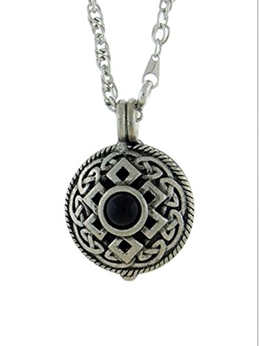 Celtic Knot with Black Cabochon Diffuser Pendant 24