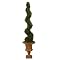 Tea Lead Spiral Faux Topiary in Urn - Green (5')