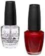 OPI Nail Polish, Got The Blues For Red (W52), 0.5-Ounce & Classic Top Coat 0.5-Ounce