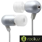 Radius Atomic Bass - Headphones ( ear-bud ) - silver