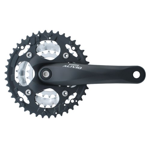 Shimano FC-M410 Alivio 8-Speed Square Taper Crank Set (170mm, 22/32/42, Black)
