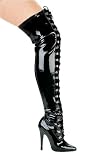 5 Heel Lace Up Thigh High Boot by Ellie
