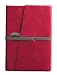 Milano Pocket Journal Diary, Genuine Red Patent Leather, Lined, Leather Wrap Closure, 3x5"