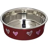 Loving Pets Hearts Bella Bowl for Pets, Small, 1-Pint, Valentine Red