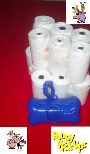 800 BAGS!! Of Poopy PickUps Poopy PickUps 8 by 10-Inch Dispenser Refill Bags with Handle Ties for Pets, X-Large,  White Opaque