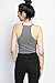 TheMogan Junior's Spaghetti Strap Microfiber Seamless Deep V-Neck Crop Cami Tank Top