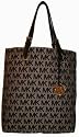 Women's Michael Kors Purse Handbag Tote Beige/Black/Black