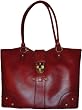 Etienne Aigner Purse Handbag Corner Office Tote Collection Genuine Leather Garnet Red