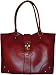 Etienne Aigner Purse Handbag Corner Office Tote Collection Genuine Leather Garnet Red