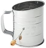 Mrs. Anderson's Baking Hand Crank Flour Icing Sugar Sifter, Stainless Steel, 3-Cup