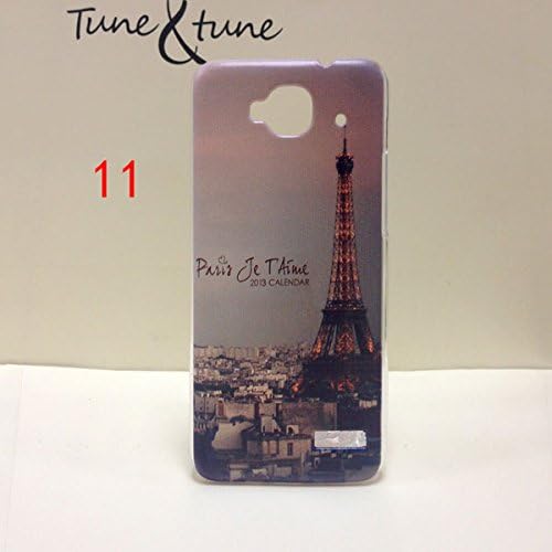 New Painting Hard PC Plastic Phone Case For Alcatel One Touch Idol mini 6012X+screen protector (Aiffel light blue)