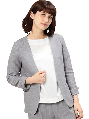 (ユナイテッドアローズ グリーンレーベル リラクシング) UNITED ARROWS green label relaxing CR カットツイード ノーカラージャケット 35226990889