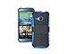 ElBolt TM 3 in 1 Bundle HTC One Mini 2 / HTC One Remix / HTC M8 Mini Armor Grenade Stand Hard Gel Case -Blue with Free Ultra-Sensitive Stylus Pen and Premium Screen Protector by ElBolt TM