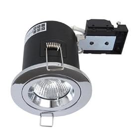 8 x Polished Chrome Fire Rated Downlight GU10 240V Main