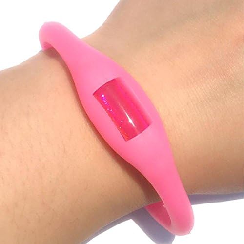 Mosquito Repeller Bracelet Mosquito Eradication Band Summer Ring Bugs Ring on The Wrist or The Ankle (Pink, Women and Children)