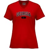 Nike Georgia Bulldogs Red Ladies Ligature Arched Team Logo T-shirt