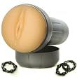 Fleshy Light Vibrating Vagina Power Stroker Male Masturbator and Cock Rings