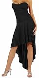 Sexy Pleated Strapless Evening Prom Party Cocktail Dress