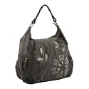 Mantaray- Grey 'Glasgow' applique hobo bag