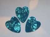 50 Premium Heart pearl guitar picks turquoise heavy