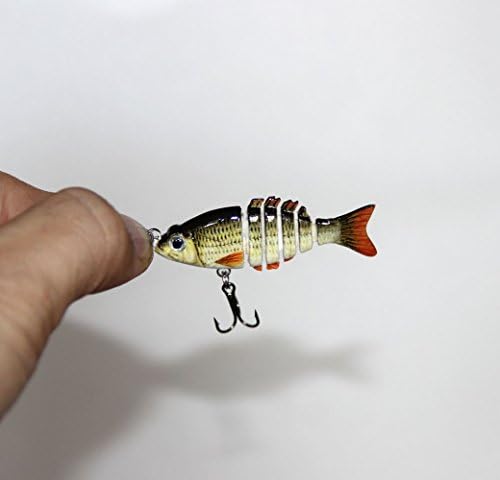 Lovso Fish® 2 Inch Small Micro Multi Jointed Fishing Lure Life Like Hard Lure Swimbait Minnow Crank Shad Herring Bait Bass Pike Muskie Crap Crucian Mini A1