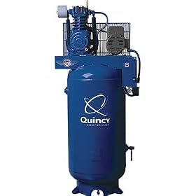 - Quincy Air Master Air Compressor with MAX Package - 5 HP, 230 Volt Single Phase, Model# 251CS80VCBM