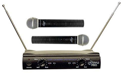 Pylepro pdwm2500 dual vhf wireless microphone system