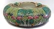 Round ashtray, hand painted chinese porcelain - Bok Choy Cabbage design