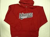 Arkansas Razorbacks Red and Black Embroidered Adult J.America Hooded Sweatshirt