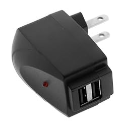 Black 2-Port USB Home Travel Charger for Amazon Kindle DX, Kindle 2, Kindle 1 Wireless Reading Device By GTMax