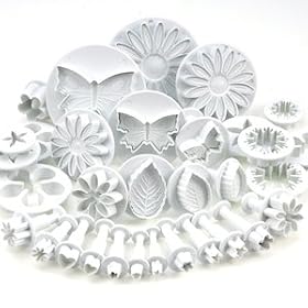 10 SETS (30 PCS) PLUNGER CUTTERS SUGARCRAFT CAKE DECORATING NEW (Heart, Veined butterfly, star, Daisy, veined rose leaf ,Carnation, Blossom, flower, Sunflower , other)