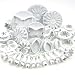 10 SETS (30 PCS) PLUNGER CUTTERS SUGARCRAFT CAKE DECORATING NEW (Heart, Veined butterfly, star, Daisy, veined rose leaf ,Carnation, Blossom, flower, Sunflower , other)