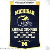 MICHIGAN WOLVERINES FOOTBALL WOOL CHAMPIONSHIP BANNER!