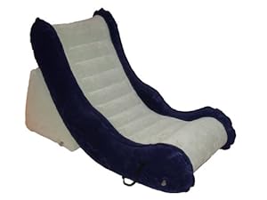 VMK Video Game Comfort Chair. Inflatable for Maximum Comfort. Fast-Fill Electric Air Pump Included.