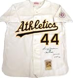 Reggie Jackson Statistics Autographed / Signed Oakland Athletics Jersey