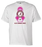 Alabama Crimson Tide adidas White Ribbon Logo Breast Cancer Awareness T-Shirt