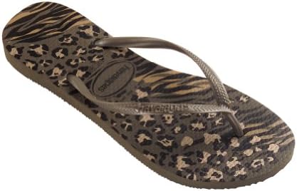 Havaianas Slim Animals (37/38 BR, Dark Khaki)