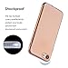 I3C iPhone 6 Case iPhone 6S Case View Window iPhone 6 6S Flip Folio Cover PU Leather Case Slide to Answer Ultra Thin Slim With Magnetic Closure and Kickstand for 4.4 Inch Apple iPhone 6 6S Rose Gold