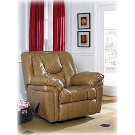 Wesley Caramel Rocker Recliner By Ashley Furniture by Ashley