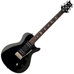 PRS SE Singlecut Trem Electric Guitar, Black with Birds, Deluxe PRS Gigbag and Wildwire Strings