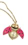 Kenneth Jay Lane Women's KJ1209-PK Pink Lady Bug Pendant Necklace Watch
