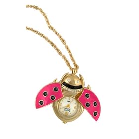 Kenneth Jay Lane Women's Pink Lady Bug Pendant Necklace #KJ1209-PK