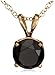 Amazon Collection 14k Gold Black Diamond Solitaire Pendant Necklace (1 cttw)