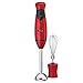 BELLA 14460 Hand Immersion Blender with Whisk Attachment, 2.65 lb, Red