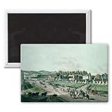 View of the Augarten Palace and Park, Vienna.. - 3x2 inch Fridge Magnet - large magnetic button - Magnet