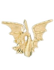 Dazzlers Solid 14 karats gold Dragon Charm Pendant Available in three colors from jewelsberry (weights: 3.6 grams only)