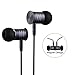 Langsdom® i8 In Ear Wired Headphones Professional Bass Magnet Metal Earbuds with Microphone with Hands-free Button Heavy Stereo Bass Sweatproof Earphones for iPhone Samsung(Titanium)